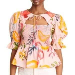 Nwt Farm Rio Pink Mixed Fruit Top